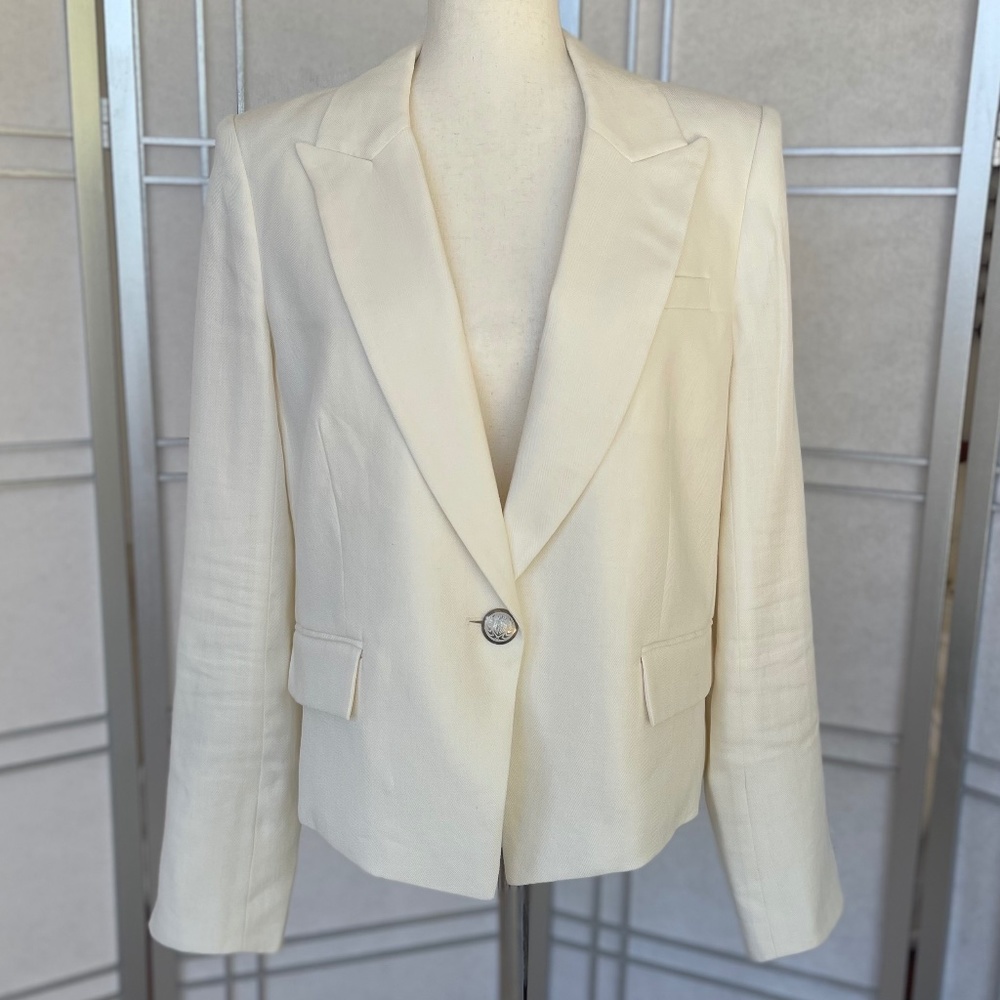 NWT Veronica Beard White Hosanna Dickey Jacket sz 16